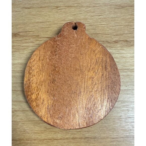 Wooden Christmas Ornament With "O Come Let Us Adore Him" Engraving Handmade 3 In - Picture 3 of 4